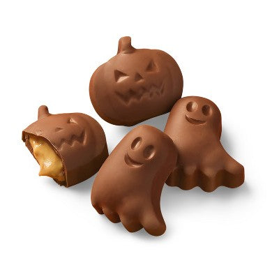 Halloween Milk Chocolate Peanut Butter Filled Ghosts and Jack-o-Lanterns Candy - 5oz - Favorite Day