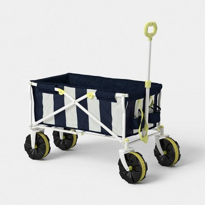 Folding Wagon Striped Blue - Room Essentials (LOCAL PICKUP ONLY)