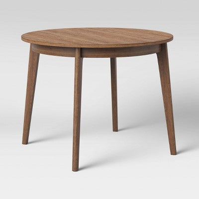 40" Astrid Mid Century Round Dining table with Fixed Top Walnut - Threshold (Assembly required) (LOCAL PICKUP ONLY)