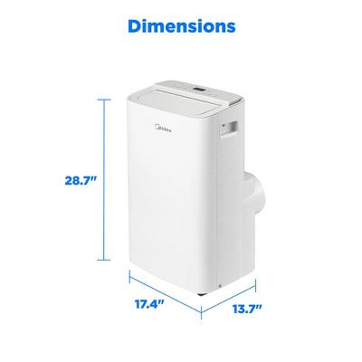 Midea 8,000 BTU DOE/ 12,000 BTU ASHRAE SmartCool Portable Air Conditioner, For spaces up to 350 Sq. Ft. (LOCAL PICKUP ONLY)