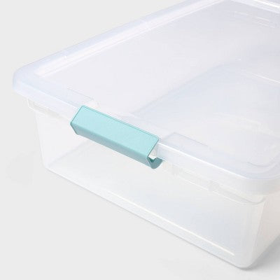 32qt Clear Storage Bin with Latches - Brightroom (LOCAL PICKUP ONLY)