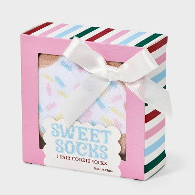 Adult Sugar Cookie Crew Socks - Tan One Size Fits Most