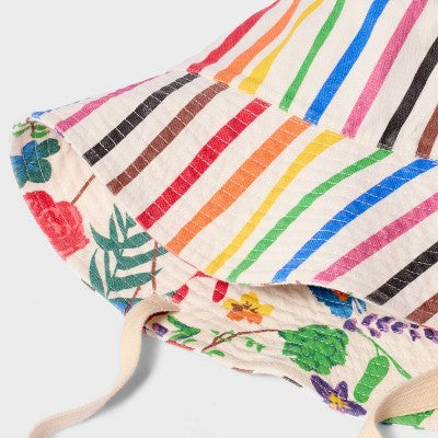 Pride Adult Canvas Reversible Bucket Hat - Multicolor Striped