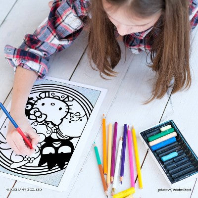 Hello Kitty Glitter & Color Book