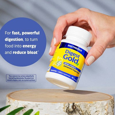 Enzymedica Digest Gold Enzymes and Probiotics Advanced Digestion Extra Strength Digestive and Gut Support Supplement Capsules - 45ct