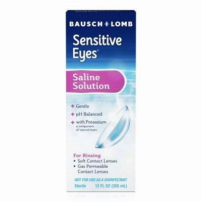 Bausch & Lomb Sensitive Eyes Plus Saline Solution, 12 Oz