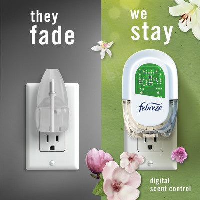 Febreze Luxe Plug Air Freshener Dual Refills - Morning Spring Showers - 1.75 fl oz/2ct