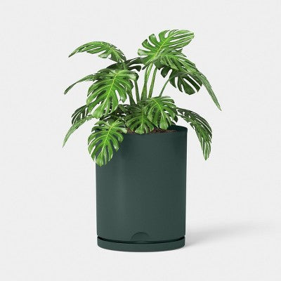 Recycled Resin Indoor Outdoor Planter 14"x16" Green - Room Essentials