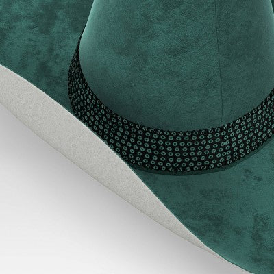 12" Velvet Green Witch Hat Halloween Decorative Prop - Hyde & EEK! Boutique