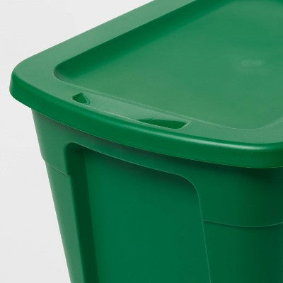 18gal NonLatching Christmas Tote Green - Brightroom (LOCAL PICKUP ONLY)