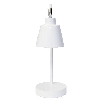 Simple Designs Sleek Essentials Adjustable Metal Desk Lamp White