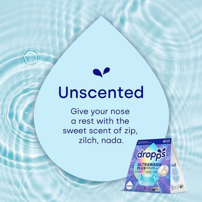 Dropps Dish UltraWash Plus Biobased Detergent Pods - Unscented - 40ct