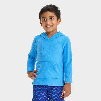 Toddler Boys' Sharks Pullover Cover Up Cat & Jack Blue 4T