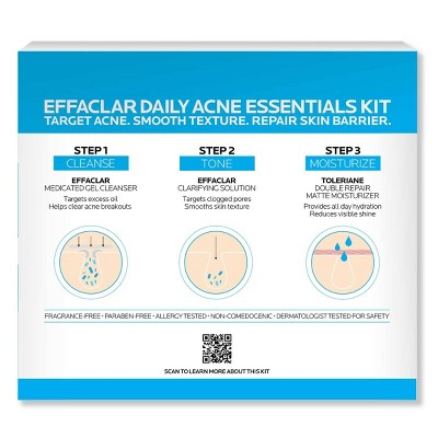 La Roche Posay Effaclar Acne Daily Essential Kit - 3ct