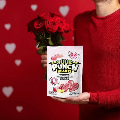 Sour Punch Valentine's Hearts Candy Bag - 9oz