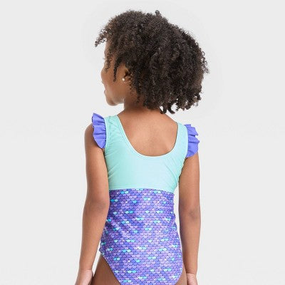 Toddler Girls' Gabby's Dollhouse One Piece Swimsuit - Purple 2T
