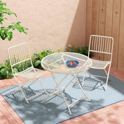 Wire Back Outdoor Patio Chair Cream - Room Essentials (LOCAL PICKUP ONLY)