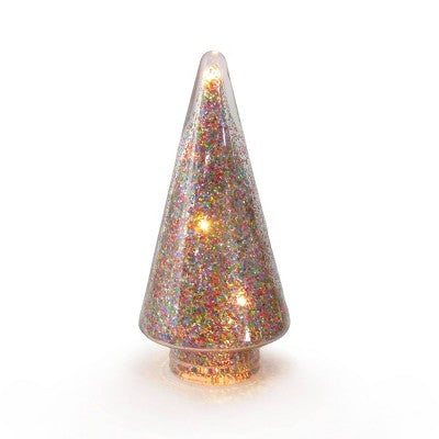 One Floor Glitter Filled Glass Tree - Bullseye's Playground
