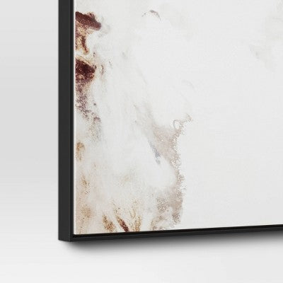 30" x 24" 2pk Marble Framed Printed Canvases Black/Tan - Threshold: Modern Abstract Digital Art, Polystyrene Frame (LOCAL PICKUP ONLY)