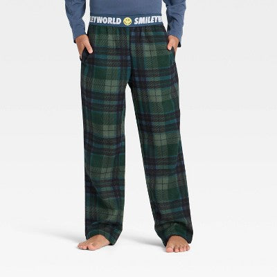 Boys' 2pc Smiley World Christmas Long Sleeve Pajama Set - Blue S