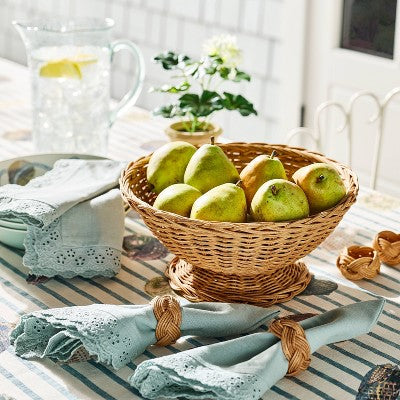 2pk Braided Woven Rattan Napkin Rings - Threshold designed with Studio McGee