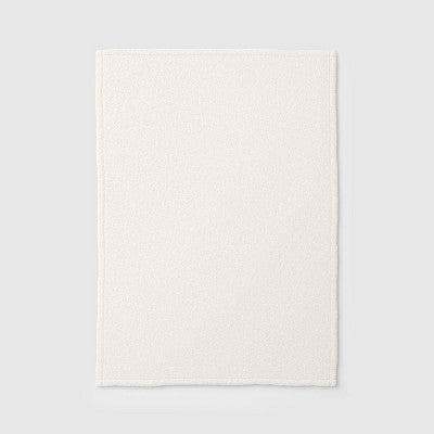 50"x70" Solid Comfort Plush Throw Ivory - Room Essentials