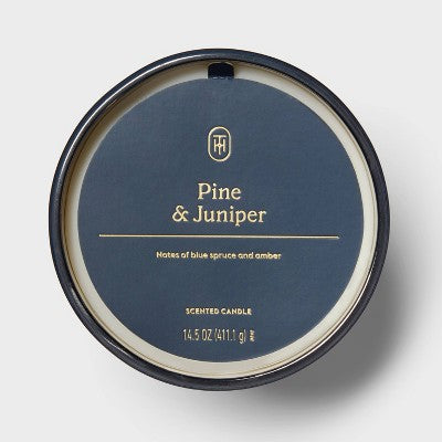 2-Wick Ombre Glass Pine and Juniper Jar Candle 14.5oz - Threshold