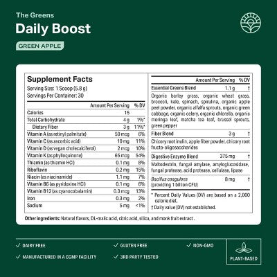 Proper The Greens Daily Boost Dietary Supplement Powder - 6.13oz