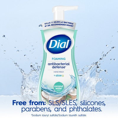 Dial Antibacterial Defense Foaming Hand Soap - Coconut Water - 10 fl oz