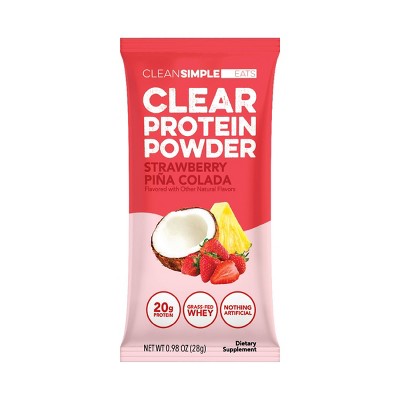 Clean Simple Eats Clear Protein Powder Strawberry Pina Colada - 0.98oz/1 Stick