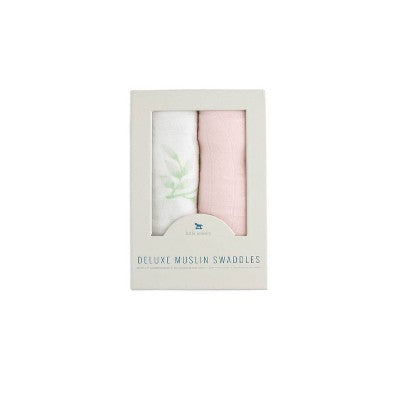 Little Unicorn Deluxe Muslin Swaddle Blanket - Blush Peony - 2pk