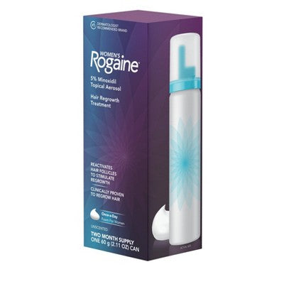 Women's Rogaine 5% Minoxidil Foam for Hair Regrowth - 2 Month Supply