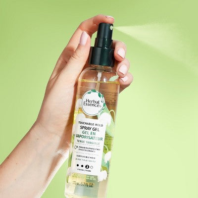 Herbal Essences Touchable Hold Hair Spray Gel for Curly Hair, 24-hour Hold Styling Gel, 5.7 fl oz