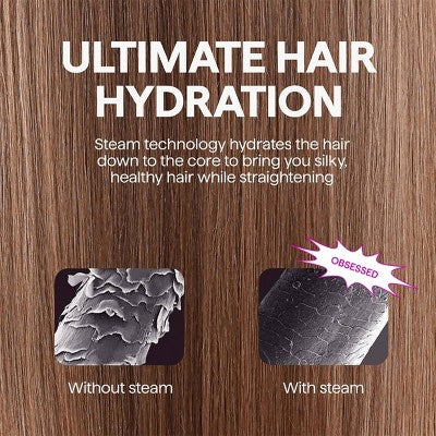 Wavytalk Steamline Pro Steam Hair Straightener Brush, Steam Reduces Damage & Nourishes Hair, Model B395