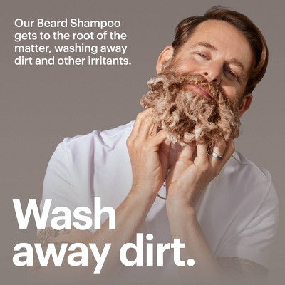 Manscaped Beard Shampoo - 4 fl oz: Dye-Free, Paraben-Free Gel for All Hair Types, Basic Cleansing, Sulfate-Free