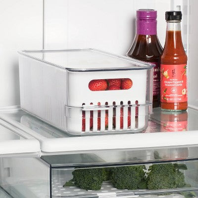 Lidded Fridge Storage with 4 Internal Inserts - Brightroom