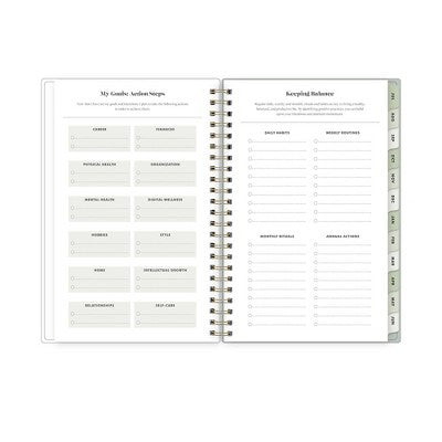The Everygirl X Day Designer 2024-25 Weekly/Monthly Planner with Notes 8"x5" Wirebound Soft Sage