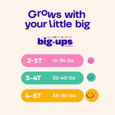 Happy Hues Big-ups Disposable Training Pants - 3T-4T - 46ct