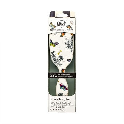 Wet Brush x MacKenzie Childs Shine Enhancer Hair Brush- Butterfly Toile: Hair Styling For All Hair Types, Detangling Brush, Nylon ?????les