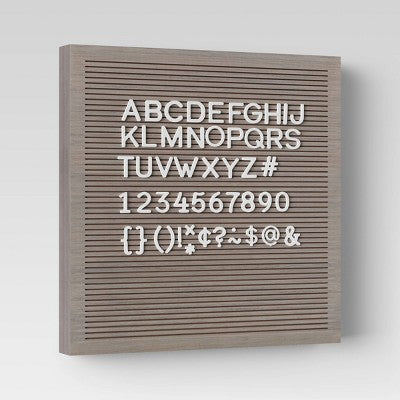 14"x 14" Wood Letterboard Gray - Threshold: MDF Message Board