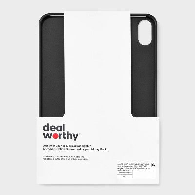iPad Mini (6th/7th Gen) Case - dealworthy Black: TPU Solid Cover