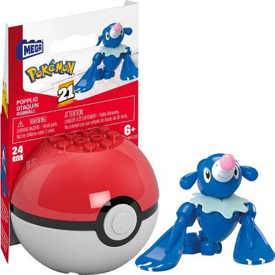 MEGA Pokemon Poplio Building Toy Kit Poseable Action Figure 24pc