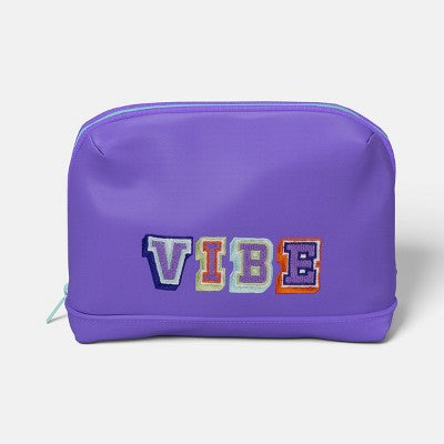 Tech Pouch - heyday Purple Word Embroidery: Solid Design Accessory Case