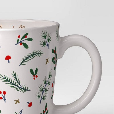 16oz Christmas Stoneware Holly Berry/Holly Jolly Mug - Wondershop