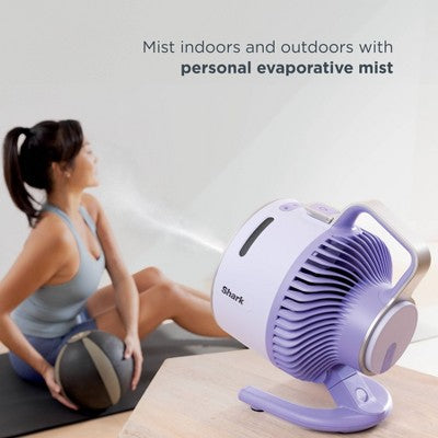 Shark FlexBreeze HydroGo Ultra-Powerful Portable Fan Mists Indoors and Outdoors FA05BL Glacier