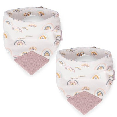BooginHead 2pk Teether Bib - Rainbow