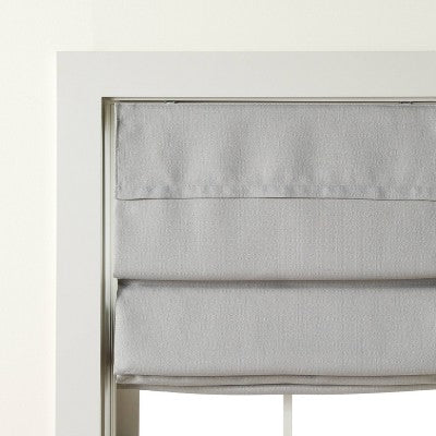 27"x64" Cordless Blackout Roman Window Shade with Valance Gray - Hearth & Hand with Magnolia (LOCAL PICKUP ONLY)