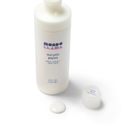 8oz Satin Acrylic Paint Snow Flurry - Mondo Llama