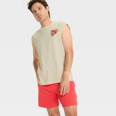 Men's Icee Graphic Muscle Tank Shirt - Original Use Beige M