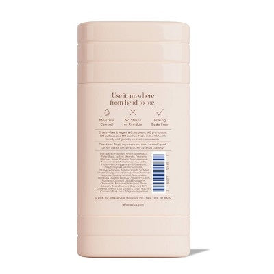 Athena Club All-Over Solid Deodorant - Golden Vanilla - 2.6oz: Whole Body Application, Fresh Primary Scent
